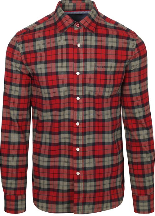 NZA Skjorte Marcel Flannel Sjekk Cherry Red Product