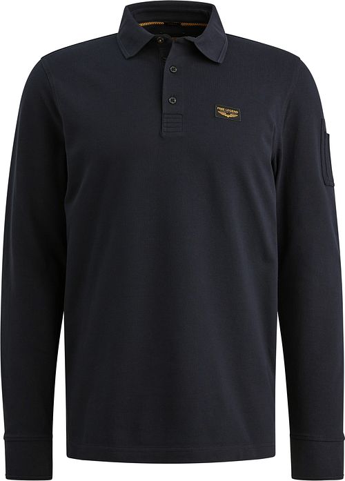 PME Legend Amerikansk Klassisk Långärmad Pikétröja Navy Product