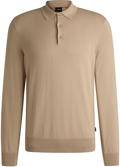Polo a manica lunga BOSS Gemello Beige Product