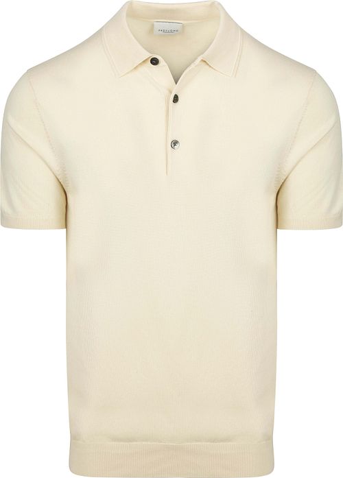 Profuomo Knitted Polo Shirt Ecru Product