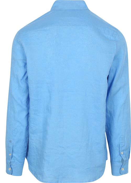 Scotch and Soda Linnen Hemd Blauw Product / Achterkant