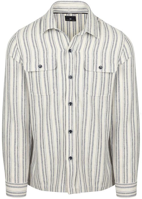 State Of Art Randig Overshirt Blå Product