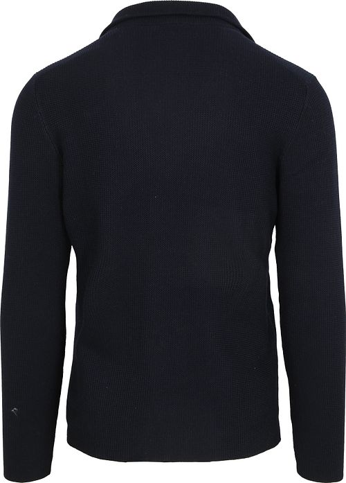 Suitable Cardigan Button Aaron Marinblå Product / Achterkant