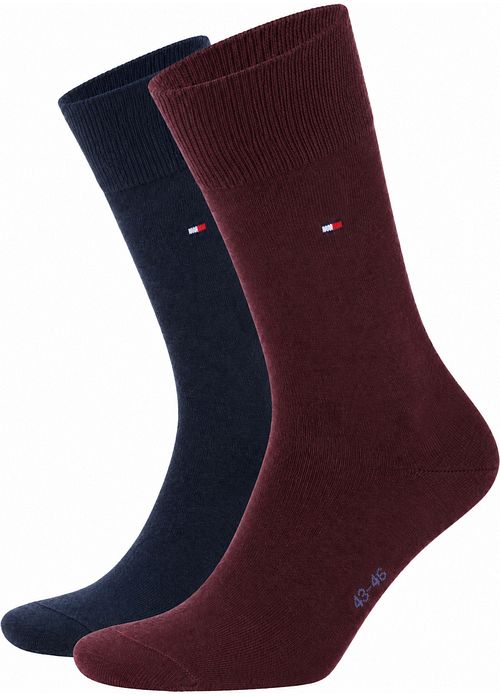 Tommy Hilfiger Classic 2-pack Strumpor Navy Bordeaux Product