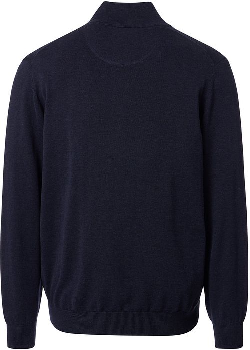 Casa Moda Halfzip Trui Solid Navy Product / Achterkant