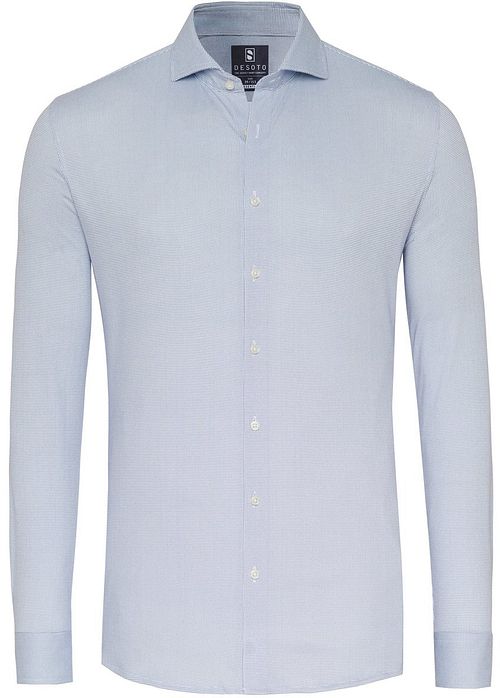Desoto Essential Hemd Hai Piqué Dots Blauw Product