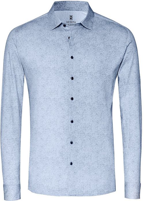 Desoto Overhemd Flanel Melange Lichtblauw Product