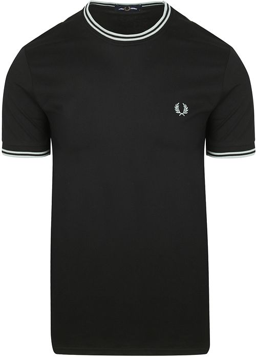 Fred Perry M1588 Twin Tipped T-shirt Zwart Product