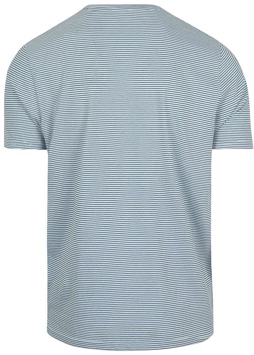 No Excess Stribet T-shirt i Lyseblå Product / Achterkant
