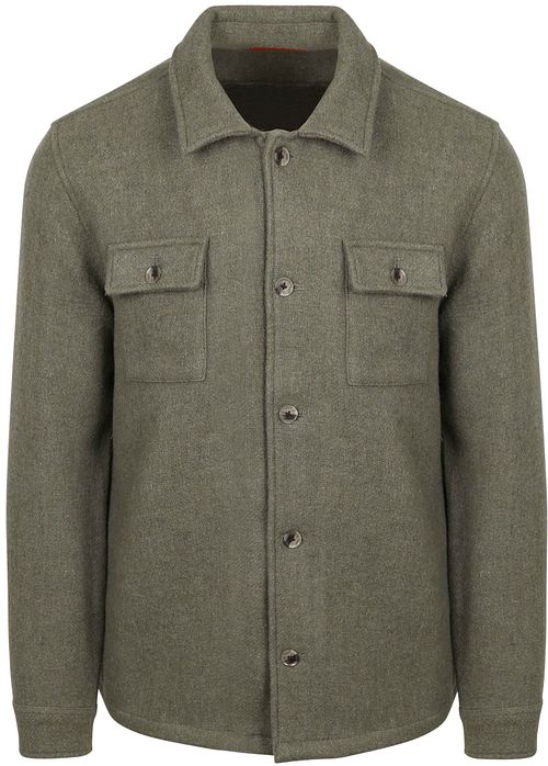 Overshirt Suitable z mieszanki wełny w kolorze zielonym Product