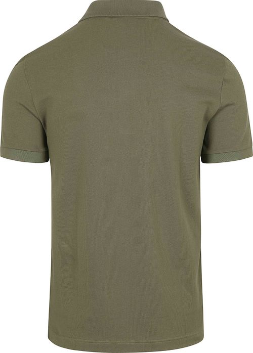 Polo Lacoste in piqué verde oliva Product / Achterkant