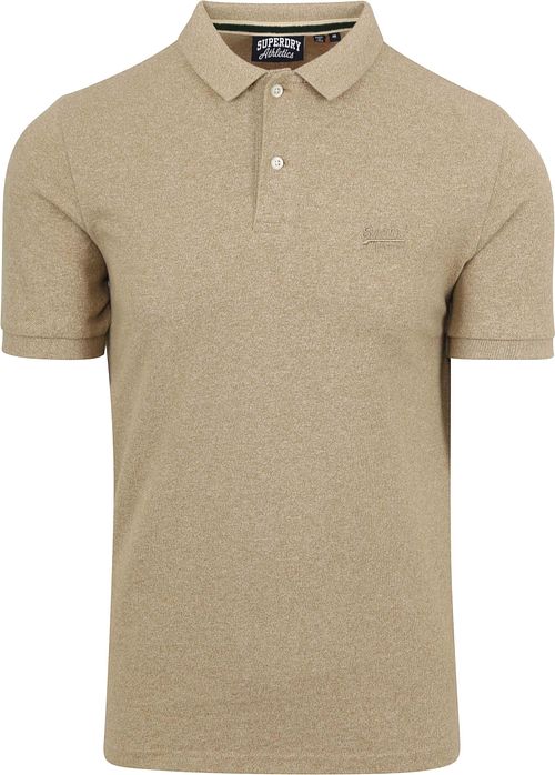 Polo Superdry Classic mélange beige Product