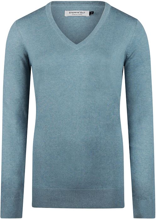 Steppin' Out Damen-Pullover Cotton Cashmere V-Ausschnitt Sage Product