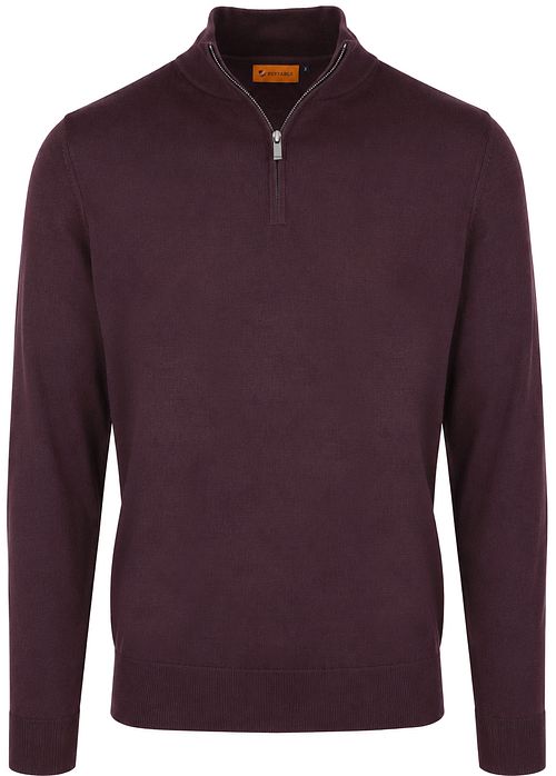 Suitable Merino Half Zip Pullover Burgundy