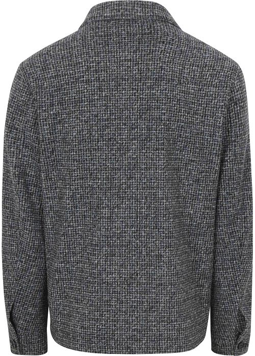 Suitable Overshirt Wool Blend Grey Blue Product / Achterkant