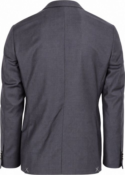 Suitable Sharkskin Suit Wool Aubergine
