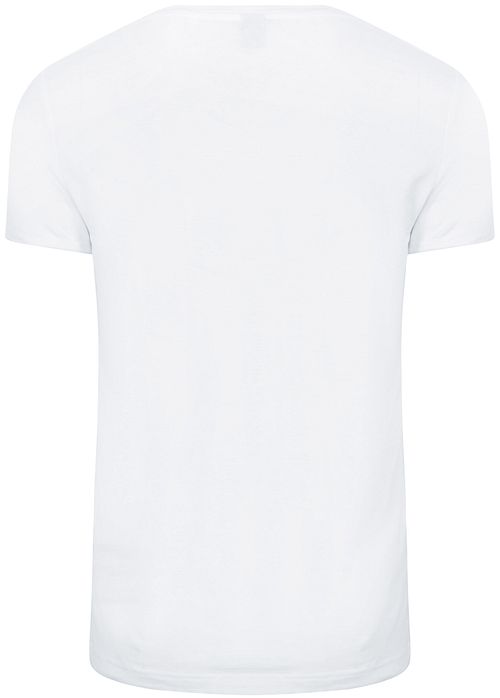 Suitable Vibamboru T-Shirts Tiefe V-Ausschnitt Weiß 4-Pack Product / Achterkant