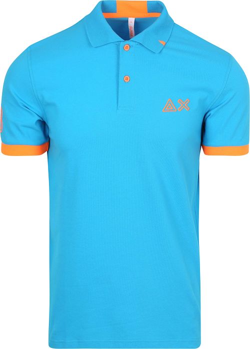 Sun68 Poloshirt Logo Fluo Blau Product