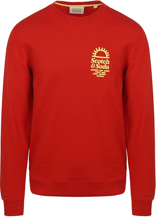 Sweatshirt Scotch and Soda con stampa rosso Product