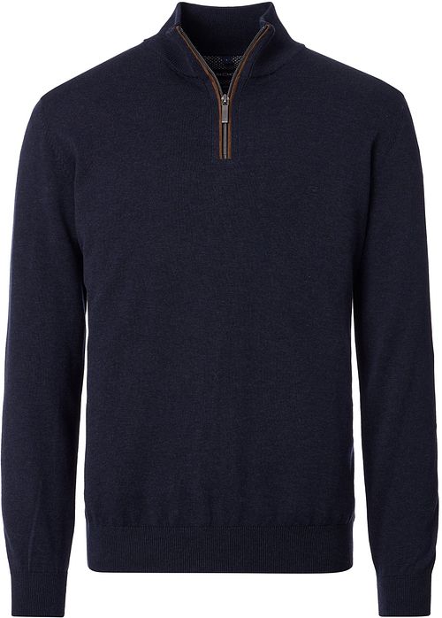 Sweter CASAMODA z zamkiem typu half-zip, gładki, granatowy Product