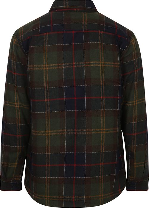 Barbour Surchemise Wool Blend Plaid Willberry Olive Product / Achterkant