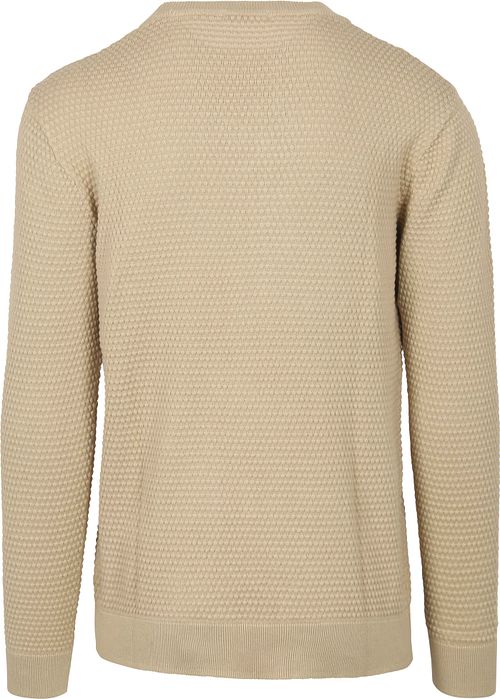 KnowledgeCotton Apparel Trui Bubble Knit Beige Product / Achterkant