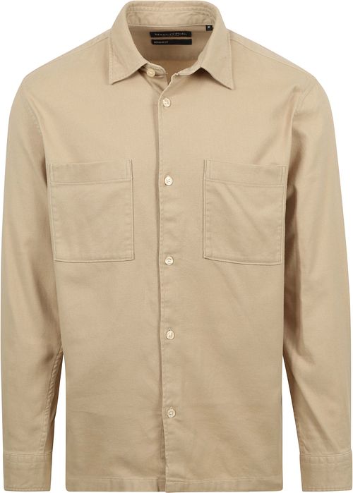 Camicia in twill flanella Marc O'Polo beige Product
