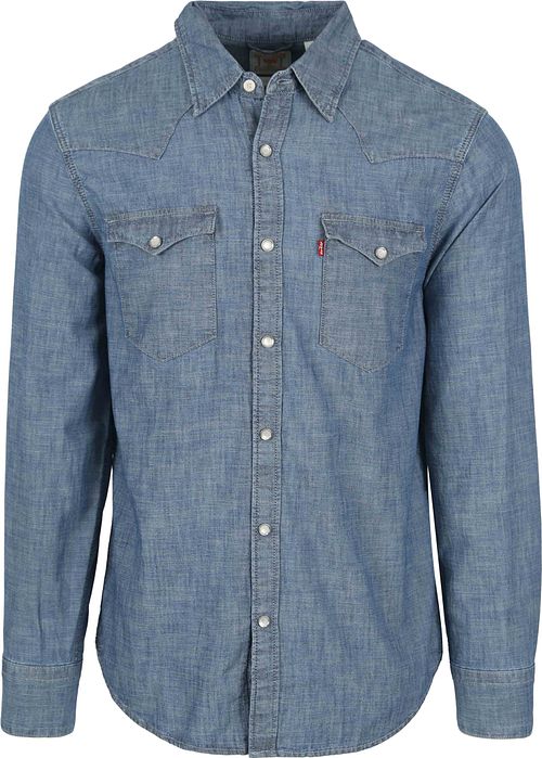 Camicia western Levi's Barstow blu medio Product