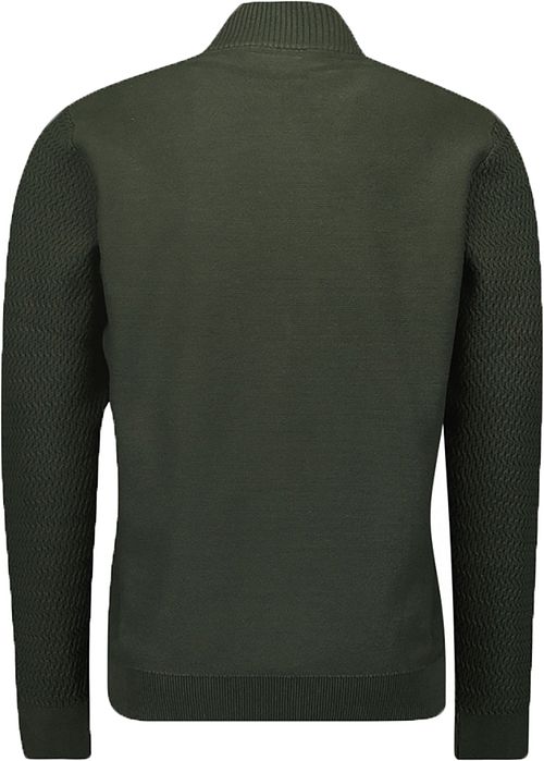 Chaleco jacquard No Excess verde oscuro Product / Achterkant