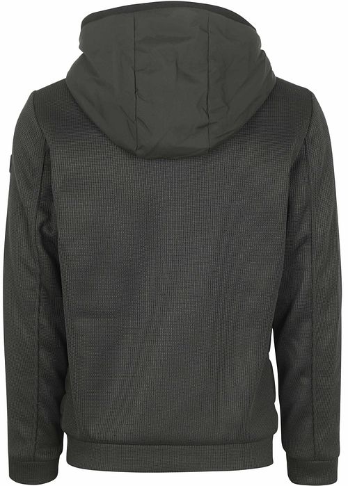 No Excess Jacket Knitted Sleeve Dark Green Product / Achterkant