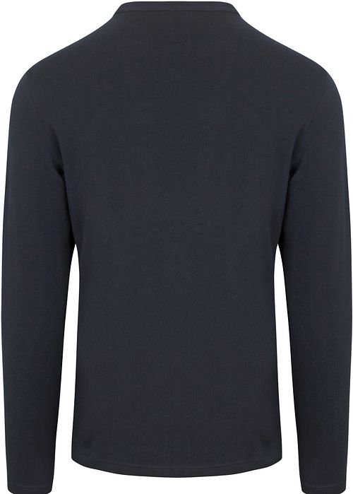 T-Shirt de manga larga Profuomo en azul marino Product / Achterkant