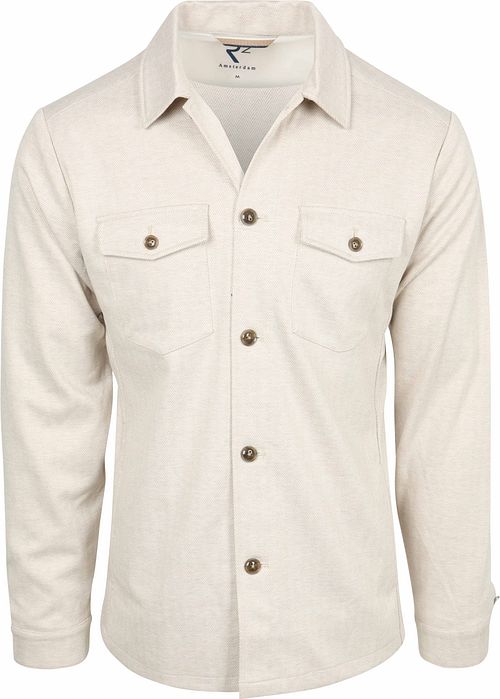 R2 Overshirt Button Herringbone Ecru