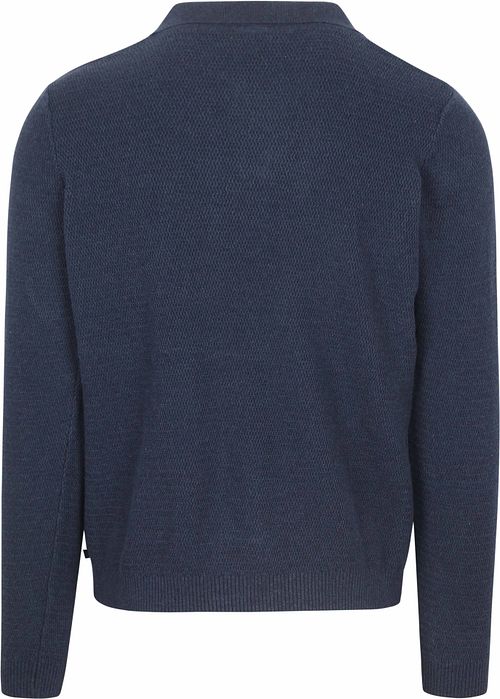 Suitable Tröja Riva Struktur Melange Navy Product / Achterkant