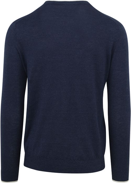 Suitable Trui O-Hals Johan Marineblå Product / Achterkant