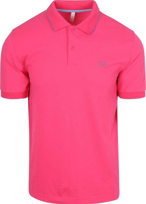 Sun68 Pikétröja med smårandig krage Rosa Product