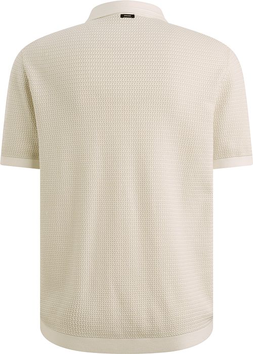 Vanguard Short Sleeve Cardigan Ecru Product / Achterkant