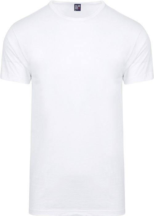 Alan Red Derby T-Shirt z okrągłym dekoltem biały (2-pack) Product