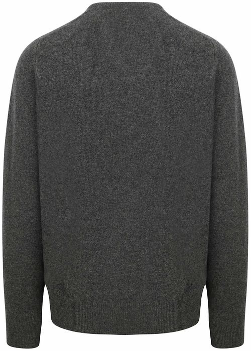 William Lockie Pull Laine d'Agneau Col-V Gris Cliff Product / Achterkant