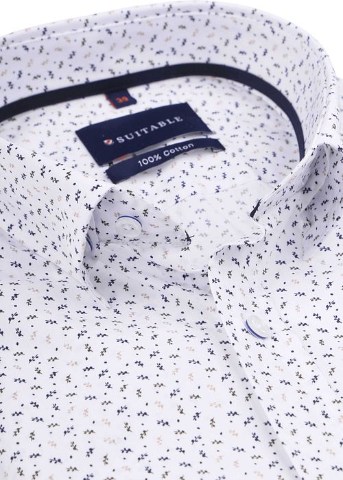 Suitable Skjorte Leaf Print hvit Product / Detail