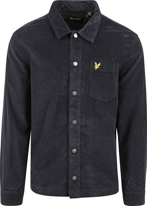 Lyle and Scott Overshirt I Bløde Fløjlsmaterialer, Marineblå Product