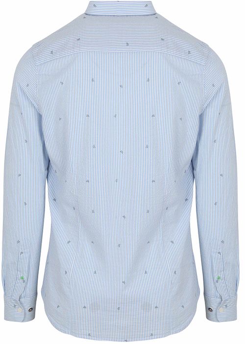 NZA Overhemd Julius Print Blauw Product / Achterkant