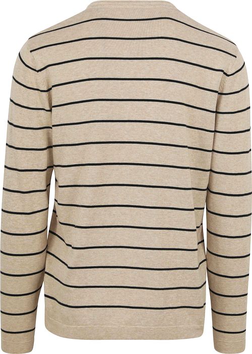 No Excess Genser Striped Beige Product / Achterkant