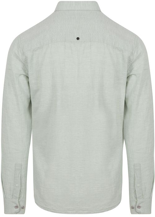 No Excess Overhemd Linnen Groen Melange Product / Achterkant