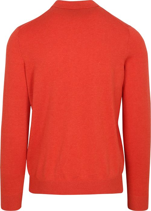 NZA Longsleeve Knitted Polo Shirt Red Product / Achterkant