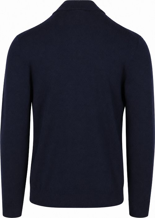 Profuomo Half Zip Pullover Merinowol Navy