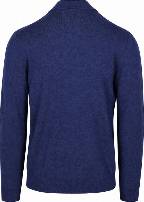 Profuomo Half Zip Pullover Merinowol Royal Blue