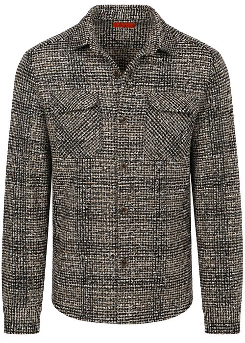 Suitable Overshirt Wool blend Check Beige