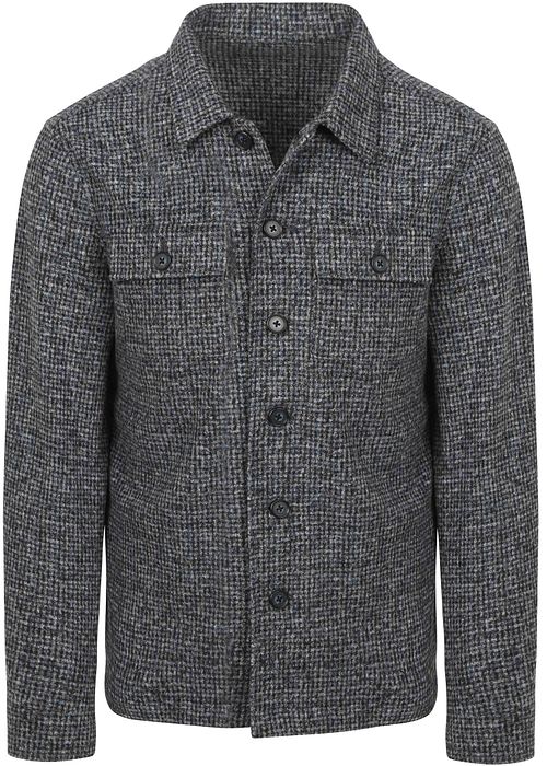 Suitable Overshirt Wool Blend Grå Blå Product