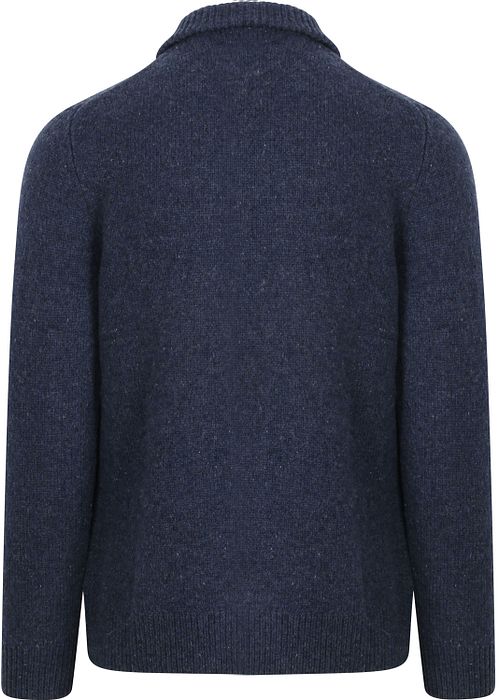 Sweter McGregor z półgolfem half zip, mieszanka wełny jagnięcej, granatowy Product / Achterkant