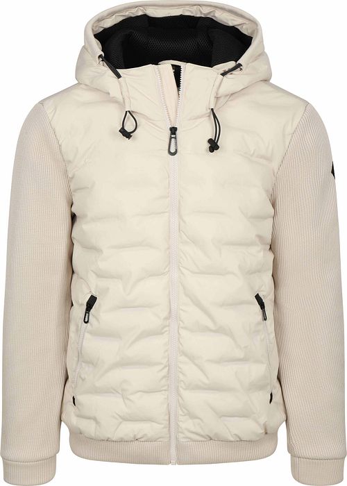 Veste No Excess Short Fit Sealed à Capuche Blanc Cassé Product